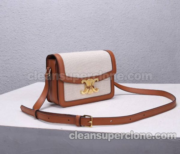 canvas bag 1:1 Copy description and price yellowish-brown Celine Shoulder Crossbody women 2