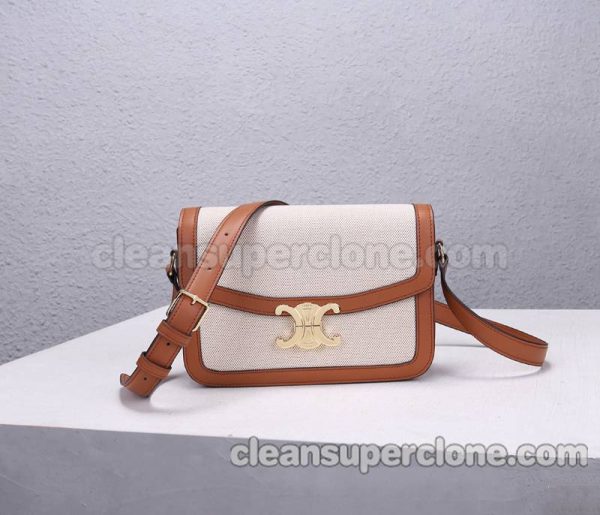 Celine bag Super Clone picture and price yellowish-brown Shoulder Crossbody canvas women