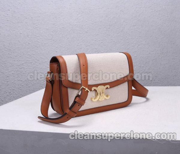 Celine bag Super Clone picture and price yellowish-brown Shoulder Crossbody canvas women 2