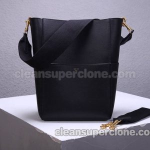 Shoulder bag replica details and pricing black Celine cowhide women