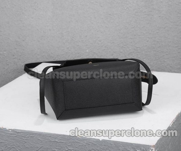 Handbag bag replica details and pricing black Celine Shoulder Crossbody cowhide women 5