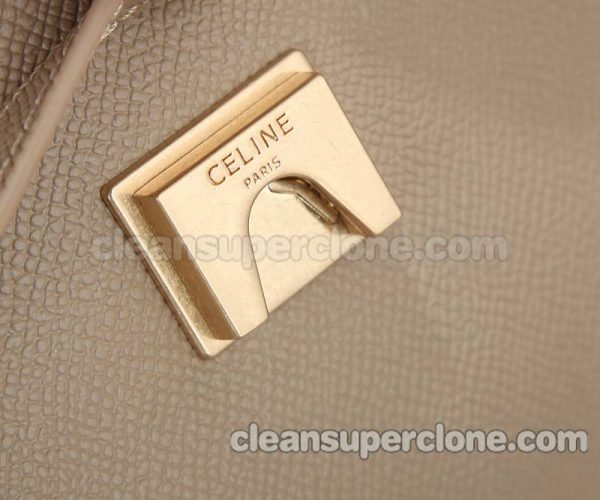 Celine bag Super Clone picture and price Milk tea color Handbag Shoulder Crossbody cowhide women 6