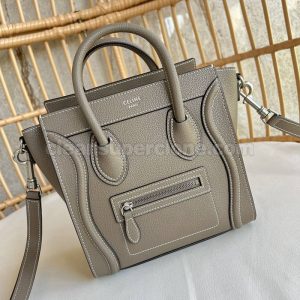 Handbag bag replica details and pricing gray Celine Shoulder Crossbody cowhide women