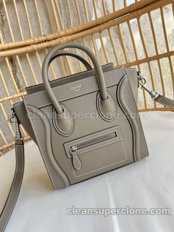 Handbag bag replica details and pricing gray Celine Shoulder Crossbody cowhide women