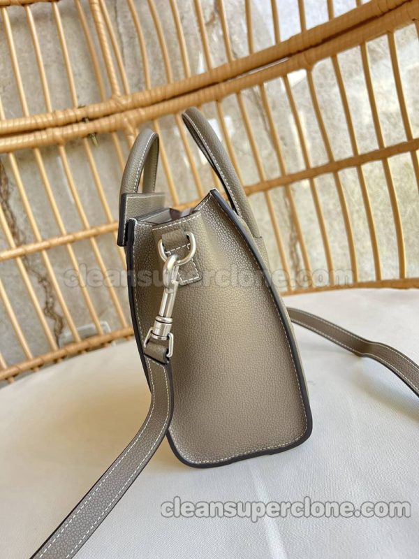 Handbag bag replica details and pricing gray Celine Shoulder Crossbody cowhide women 2