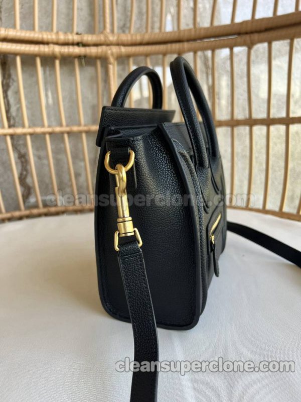 cowhide bag 1:1 Copy description and price black Celine Handbag Shoulder Crossbody women 2