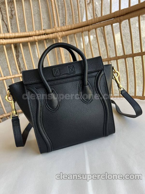 cowhide bag 1:1 Copy description and price black Celine Handbag Shoulder Crossbody women 3