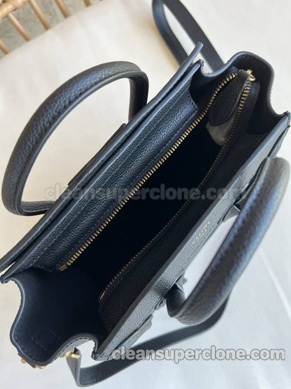 cowhide bag 1:1 Copy description and price black Celine Handbag Shoulder Crossbody women 9