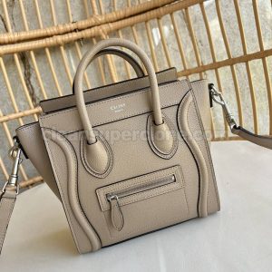 Celine bag Super Clone picture and price Milk tea color Handbag Shoulder Crossbody cowhide women