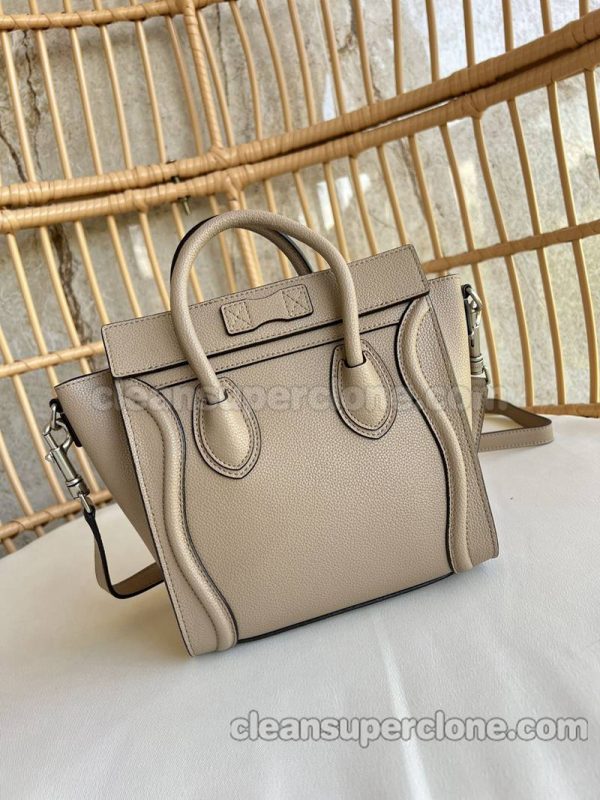 Celine bag Super Clone picture and price Milk tea color Handbag Shoulder Crossbody cowhide women 3