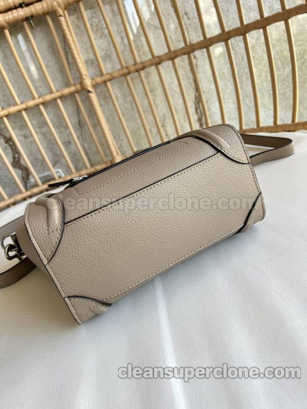 Celine bag Super Clone picture and price Milk tea color Handbag Shoulder Crossbody cowhide women 4