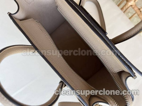 Celine bag Super Clone picture and price Milk tea color Handbag Shoulder Crossbody cowhide women 8