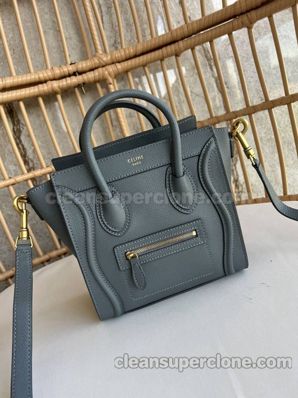 Handbag bag replica details and pricing blue Celine Shoulder Crossbody cowhide women