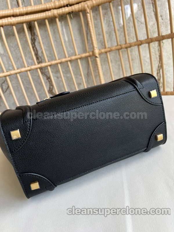 cowhide bag 1:1 Copy description and price black Celine Handbag women 4