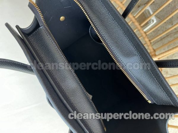 cowhide bag 1:1 Copy description and price black Celine Handbag women 9