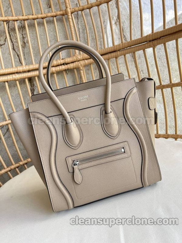 Celine bag Super Clone picture and price milk tea color Handbag cowhide women