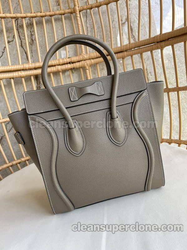 Handbag bag replica details and pricing gray Celine cowhide women 3