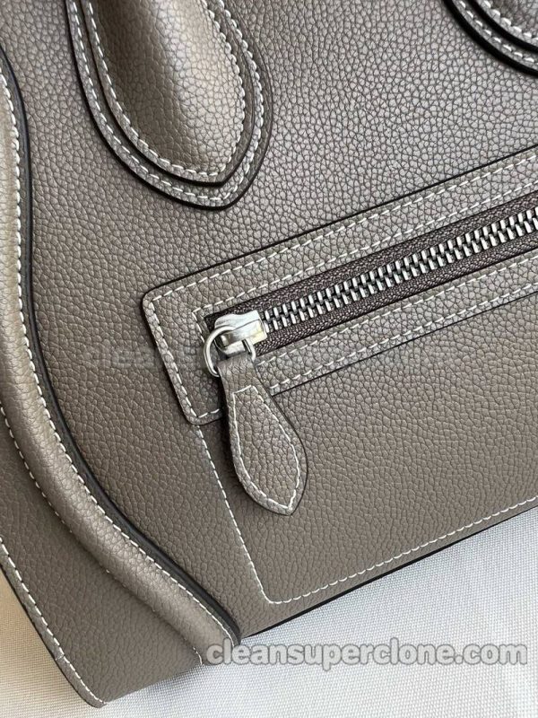 Handbag bag replica details and pricing gray Celine cowhide women 6