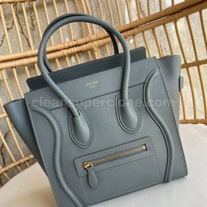 cowhide bag 1:1 Copy description and price blue Celine Handbag women