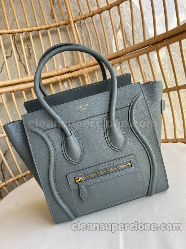 cowhide bag 1:1 Copy description and price blue Celine Handbag women