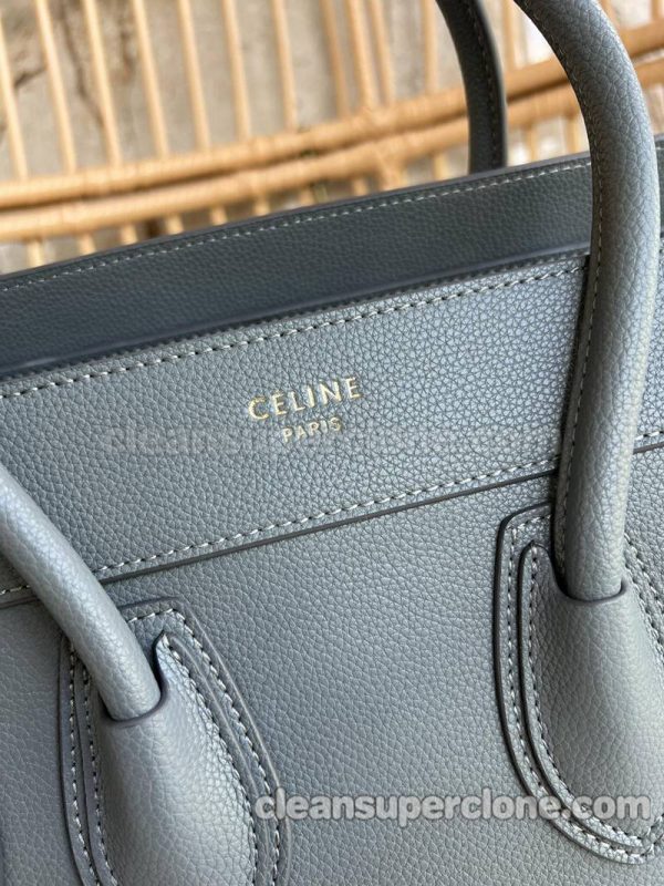 cowhide bag 1:1 Copy description and price blue Celine Handbag women 5