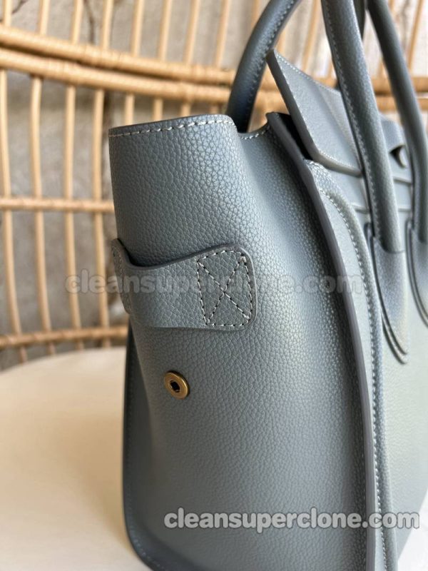 cowhide bag 1:1 Copy description and price blue Celine Handbag women 6