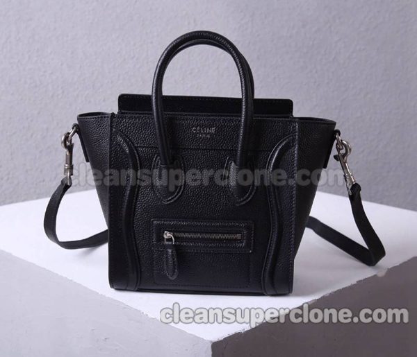 Celine bag Super Clone picture and price black Handbag Lychee cowhide women