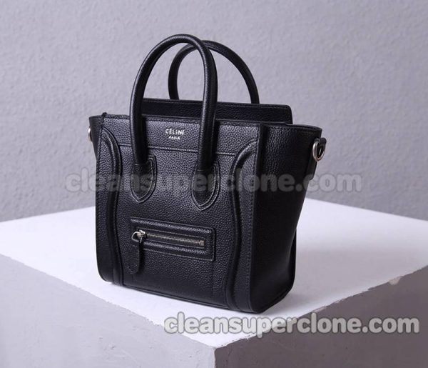 Celine bag Super Clone picture and price black Handbag Lychee cowhide women 2