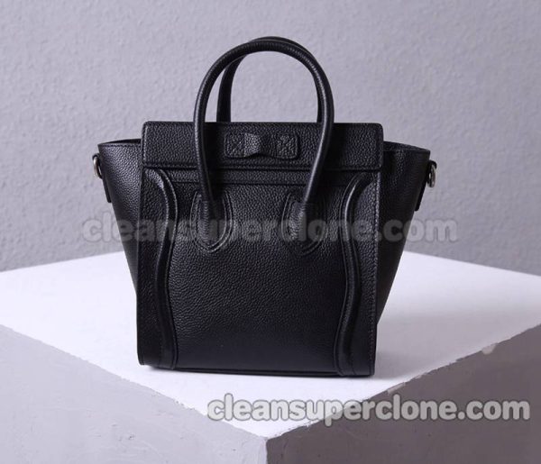 Celine bag Super Clone picture and price black Handbag Lychee cowhide women 3