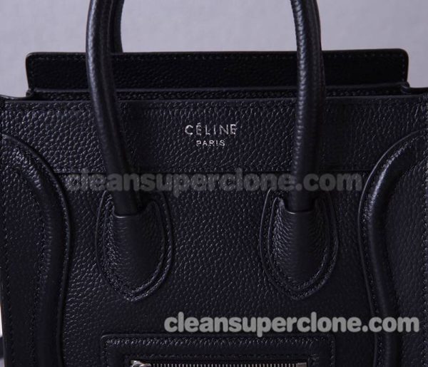 Celine bag Super Clone picture and price black Handbag Lychee cowhide women 5