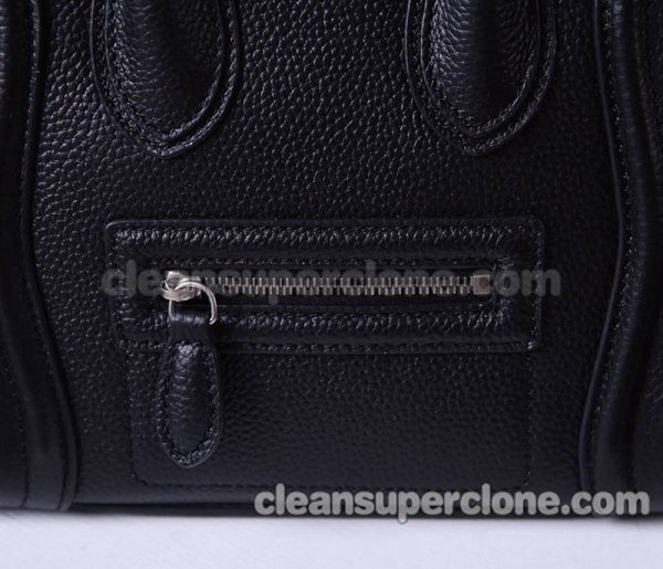 Celine bag Super Clone picture and price black Handbag Lychee cowhide women 6