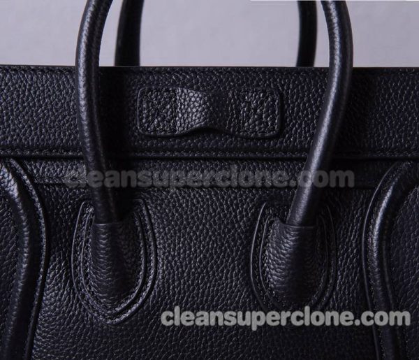 Celine bag Super Clone picture and price black Handbag Lychee cowhide women 7