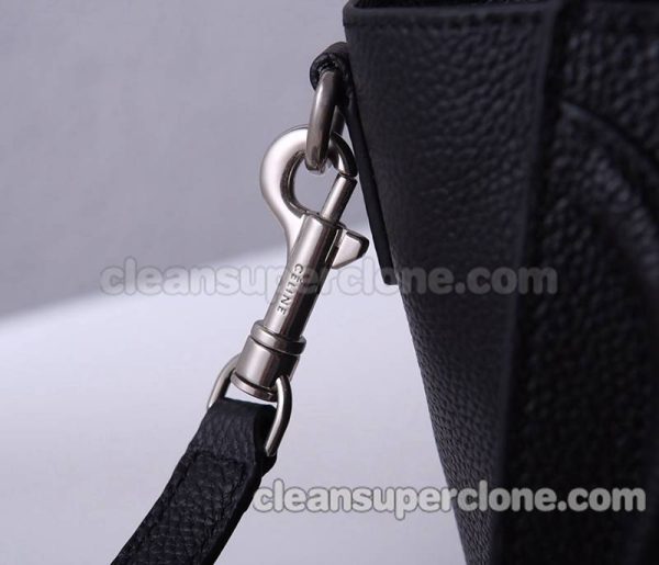 Celine bag Super Clone picture and price black Handbag Lychee cowhide women 8