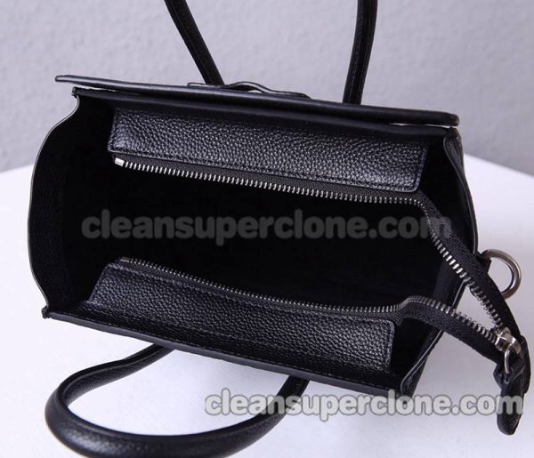 Celine bag Super Clone picture and price black Handbag Lychee cowhide women 9