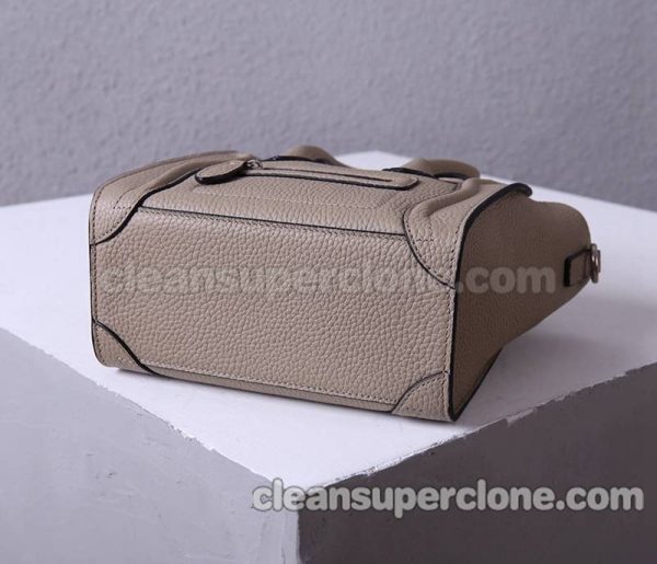 Handbag bag replica details and pricing gray Celine Lychee cowhide women 4