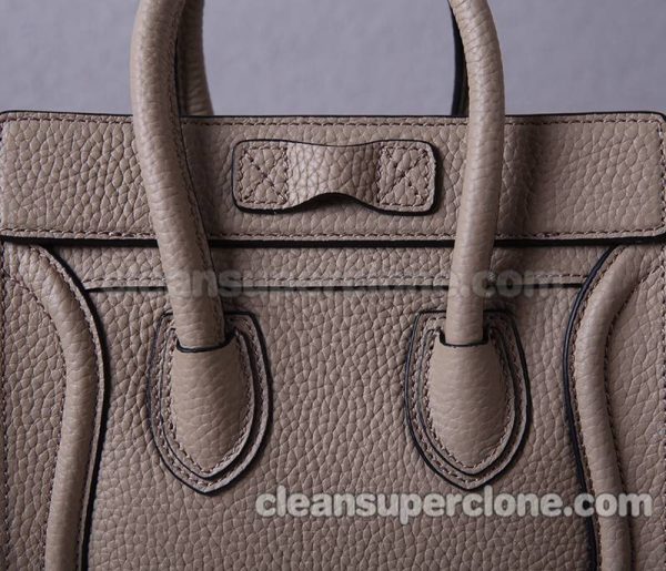 Handbag bag replica details and pricing gray Celine Lychee cowhide women 7