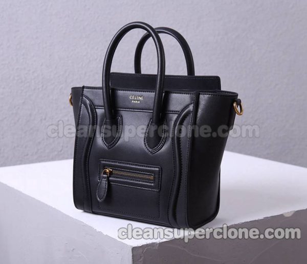 cowhide bag 1:1 Copy description and price black Celine Handbag plain women 2