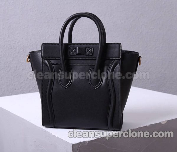 cowhide bag 1:1 Copy description and price black Celine Handbag plain women 3