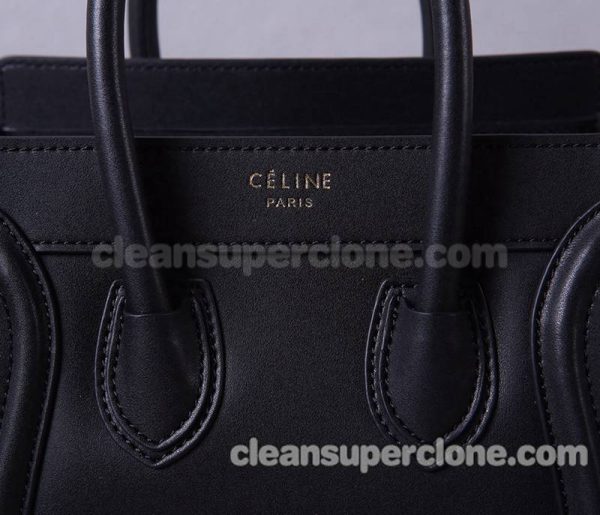 cowhide bag 1:1 Copy description and price black Celine Handbag plain women 5