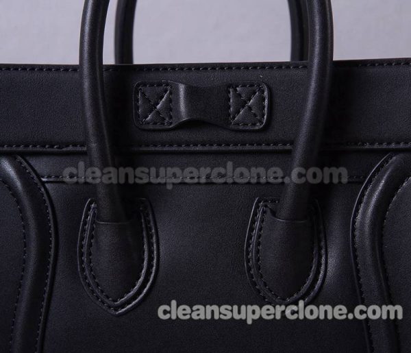 cowhide bag 1:1 Copy description and price black Celine Handbag plain women 6