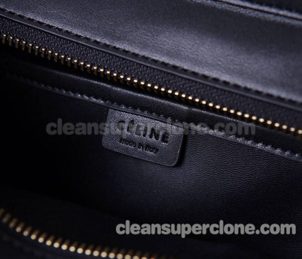 cowhide bag 1:1 Copy description and price black Celine Handbag plain women 9