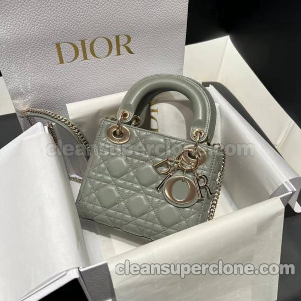 sheepskin bag 1:1 Copy description and price Lava gray Dior Handbag women