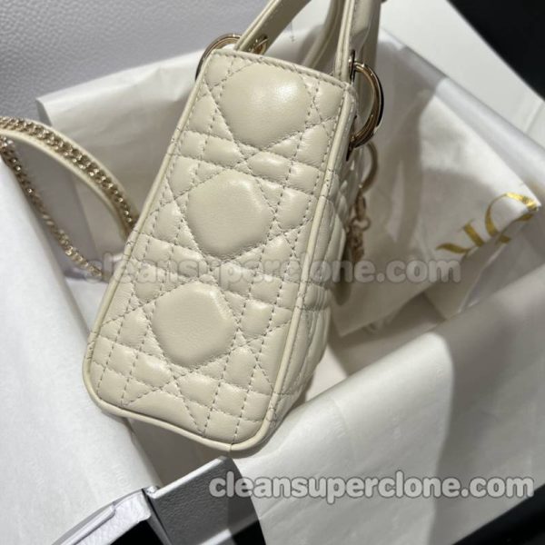 Dior bag Super Clone picture and price Pearl white Handbag sheepskin women 2