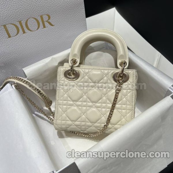 Dior bag Super Clone picture and price Pearl white Handbag sheepskin women 3