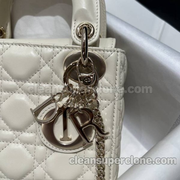 Dior bag Super Clone picture and price Pearl white Handbag sheepskin women 4