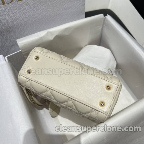 Dior bag Super Clone picture and price Pearl white Handbag sheepskin women 5