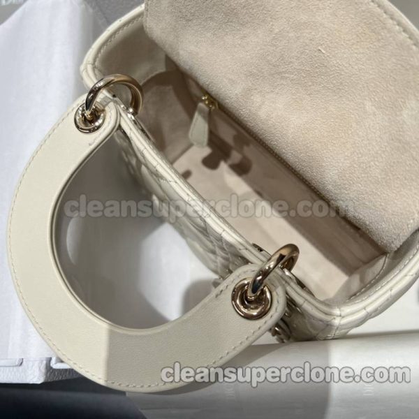 Dior bag Super Clone picture and price Pearl white Handbag sheepskin women 6