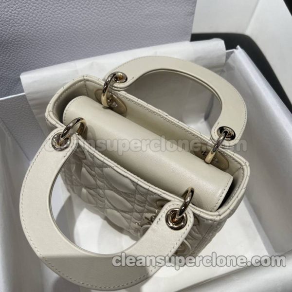 Dior bag Super Clone picture and price Pearl white Handbag sheepskin women 7