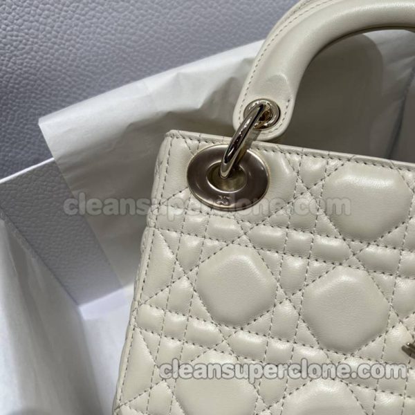 Dior bag Super Clone picture and price Pearl white Handbag sheepskin women 8