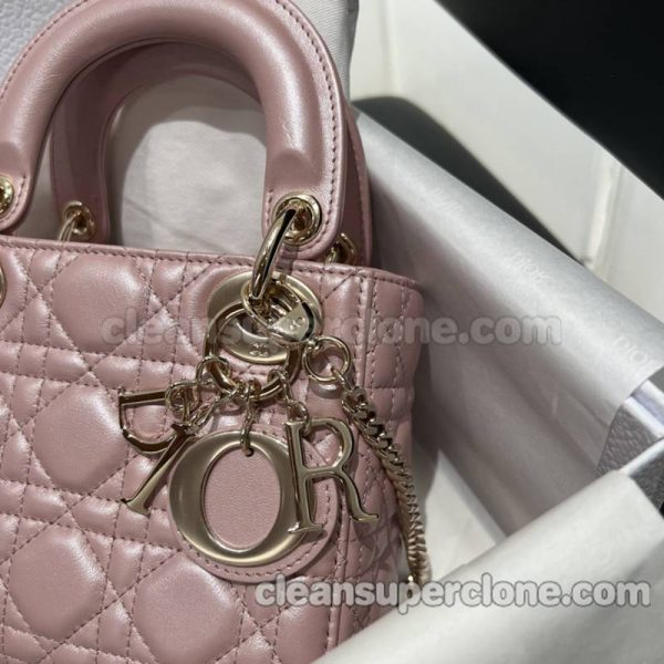 Handbag bag replica details and pricing Pearlescent pink Dior sheepskin women 5